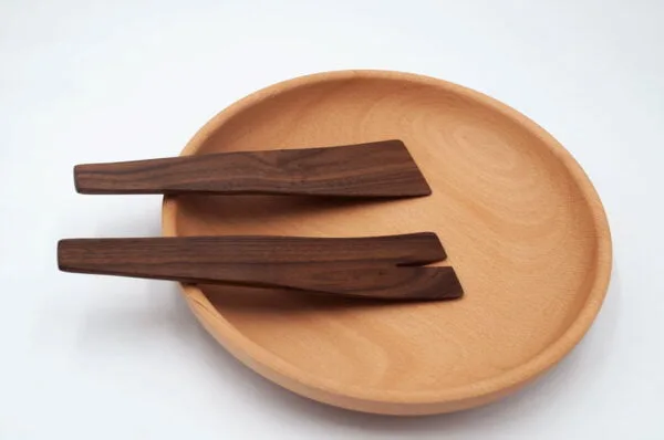 10" Walnut Salad Server / Spatula Set - Image 2