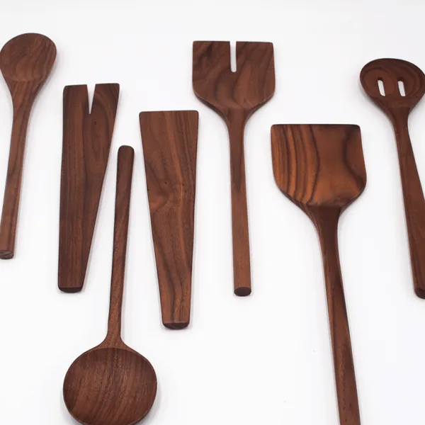 10" Walnut Salad Server / Spatula Set - Image 3