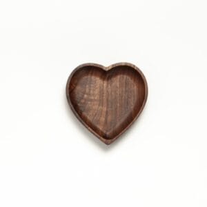 4" Walnut Wood Heart Heart Tray