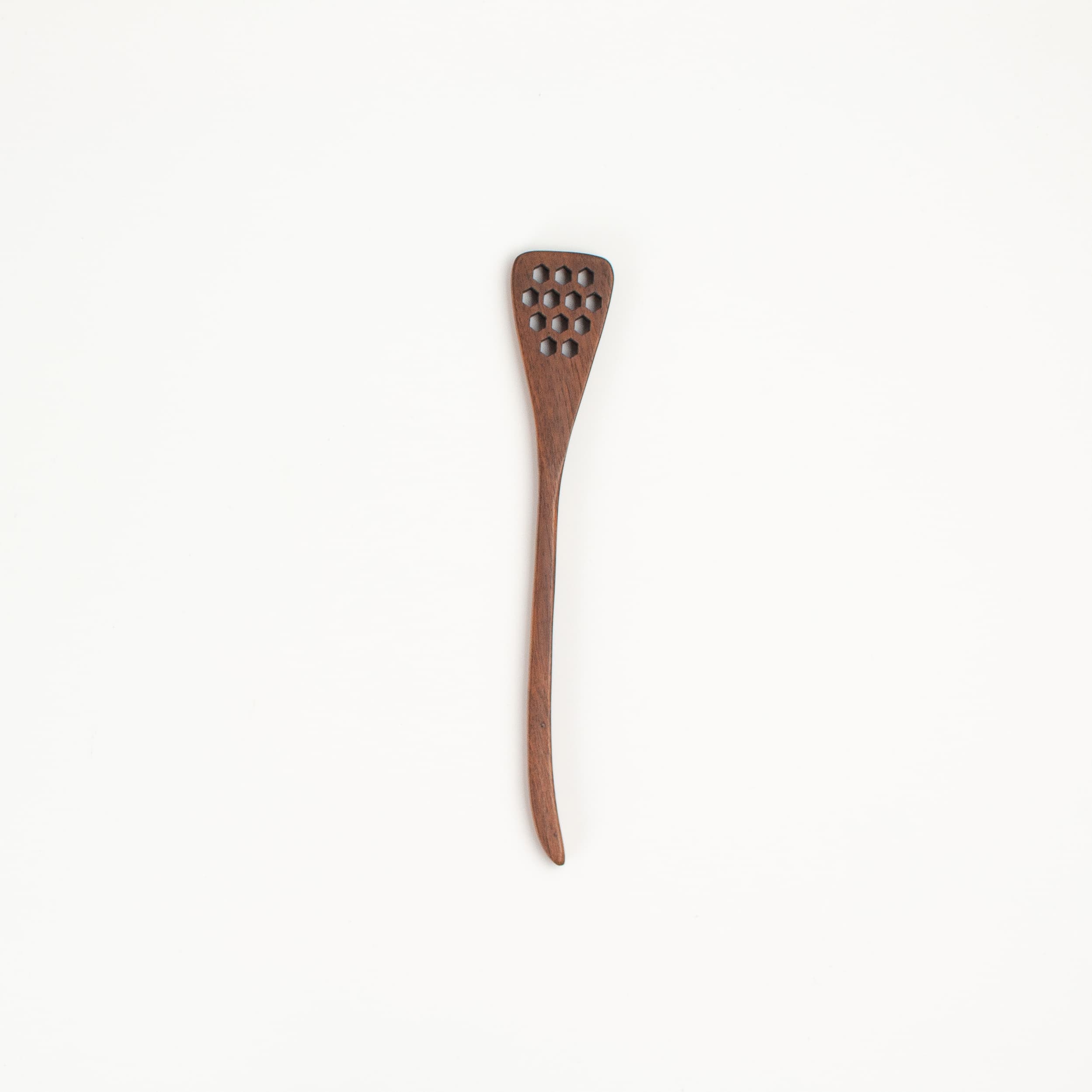 7" Walnut Wood Hex Honey Dipper - Handmade Kitchen Tool 1 7" Walnut Wood Hex Honey Dipper - Handmade Kitchen Tool