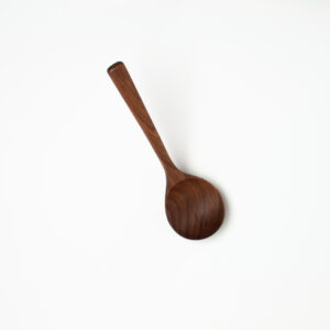 10" Walnut Wood Angled Ladle - Kitchen Cooking Utensil